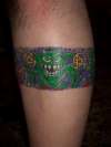 zombie art leg band (front) tattoo