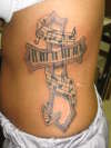 Left Side Cross tattoo