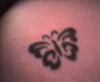 tribal butterfly tattoo