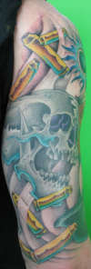 skull n bullets tattoo