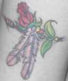 Feather & Rose tattoo