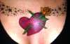 heart and rose tattoo