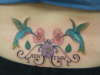 Hummingbird Flowers tattoo