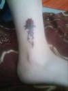 Rose ankle tattoo