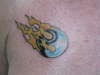 Flaming Ying Yang tattoo