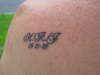 Tattoo # 3 Son's initials