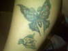 butterfly and rose tattoo