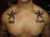 Nautical Stars & Names tattoo