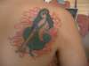Mermaid on my back tattoo