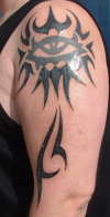 Tribal arm tattoo