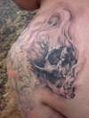 Smokin Skull tattoo