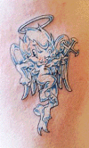 its a lil blurry tattoo