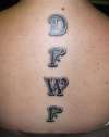 D.F.W.F. tattoo