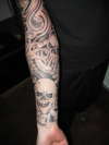 Lower part of sleeve tattoo