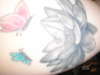 Lotus with Butterflies tattoo
