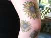 sunflower with color tattoo