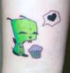 gir loves cupcakes tattoo