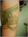 Police Shield/Gun tattoo