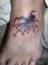 BLACK WIDOW ON LEFT FOOT tattoo