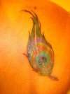 Peacock feather tattoo