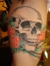 Skull With Roses tattoo