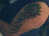 Skull,Moon,Tribal tattoo
