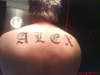 Alex on My backside (tattoo)