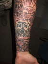 gas mask n smoke tattoo