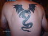 start of dragon backpiece tattoo