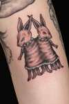 conjoined bunnies tattoo