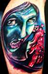 girl from res evil2 scene from school tattoo