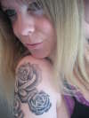 Roses on shoulder tattoo