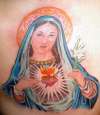 Virgin Mary tattoo