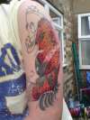 koi cover up 2nd session tattoo