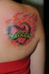 It's German for "love" tattoo