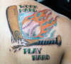 Play ball tattoo
