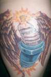 Flying Sparkplug tattoo