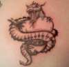 dragon with heart tattoo