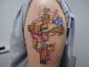 Flag Cross - Troops tattoo