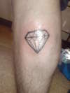 Old Skool Diamond on leg tattoo