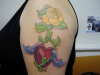 Rose, Heart with Wings and Noose tattoo
