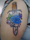 Rose and Dagger tattoo