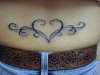 Tribal Heart Tramp Stamp tattoo