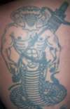 snake man tattoo