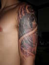 Cross with wings, view 1 tattoo