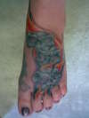 Skulls with Flames tattoo