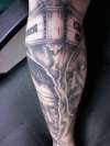 Vincent Price Leg Piece tattoo