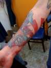 japanese sun and koi tattoo