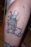 Black parade marcher tattoo