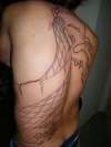 back of koi tattoo